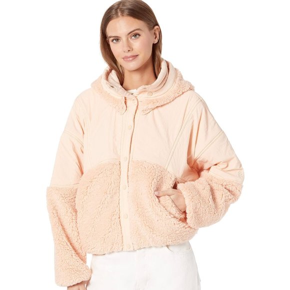 FP Movement by Free People Jackets & Blazers - FP MOVEMENT  Free People Adventure Awaits Fleece Jacket In Peach Champagne, NWOT